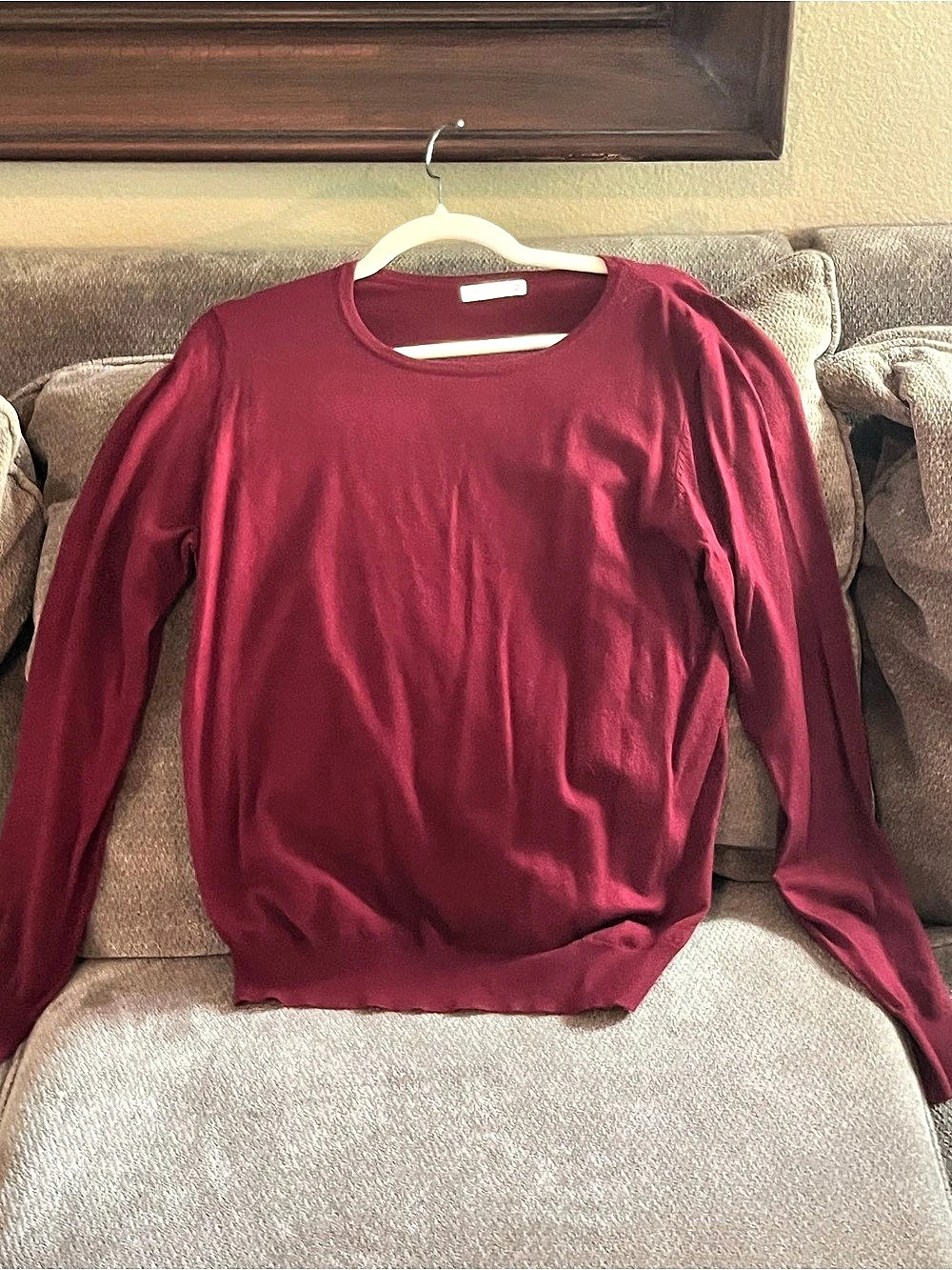 Active USA Long Sleeve Top in Red Size XL